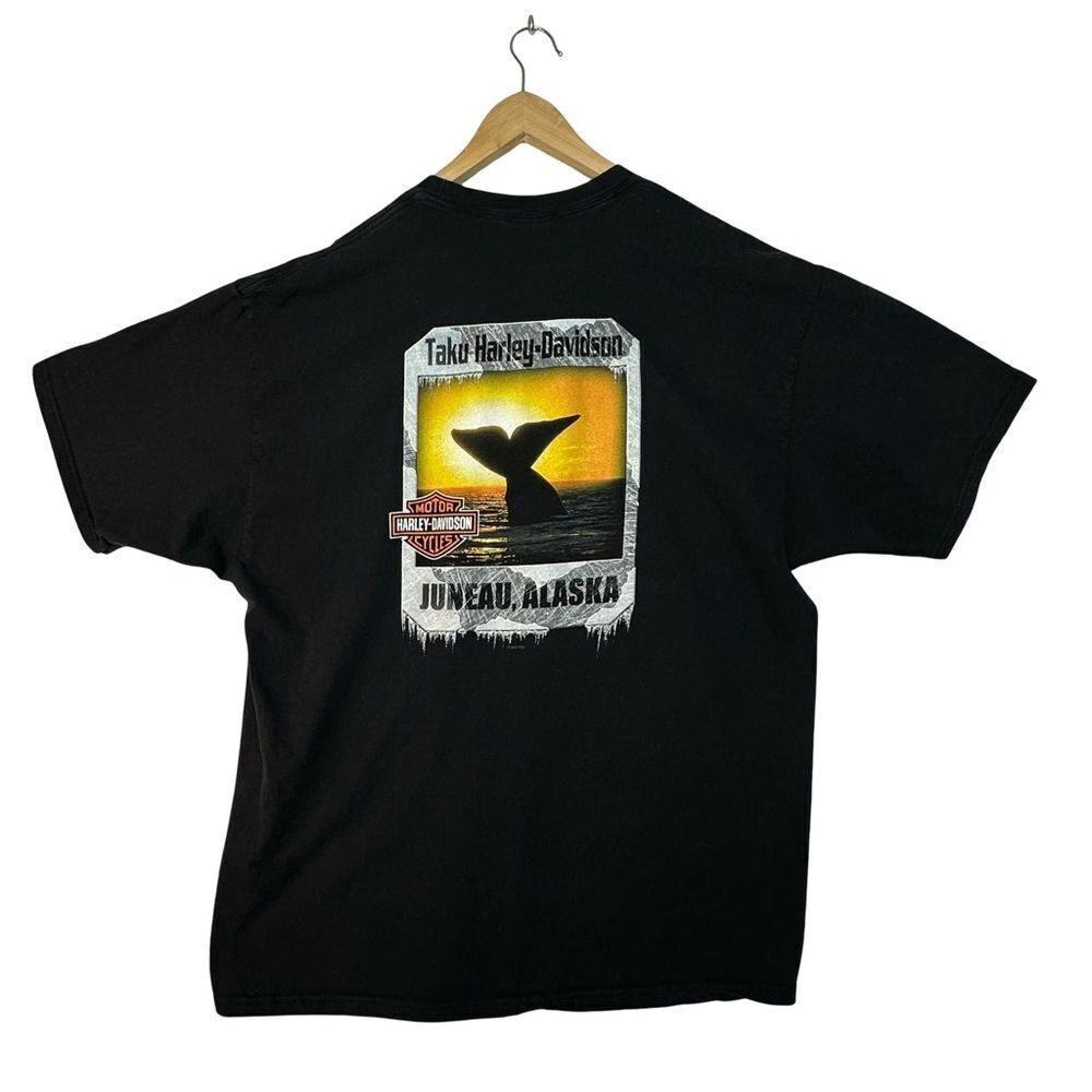 HARLEY DAVIDSON Taku Juneau Alaska Black Tshirt Size XXL 3XL